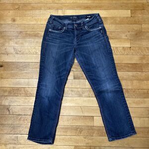 Silver Jeans Suki Women’s Size 29/23 Capri Fluid Denim Mid Rise Medium Wash
